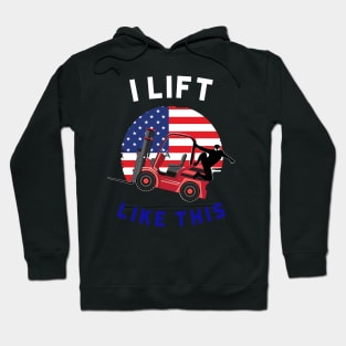 Forklift Ninja, I Lift Like This WRB Forklift Shirt Hoodie